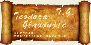 Teodora Glavonjić vizit kartica